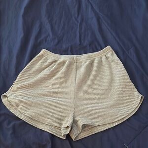 Tan Relaxed Fit Athletic Shorts